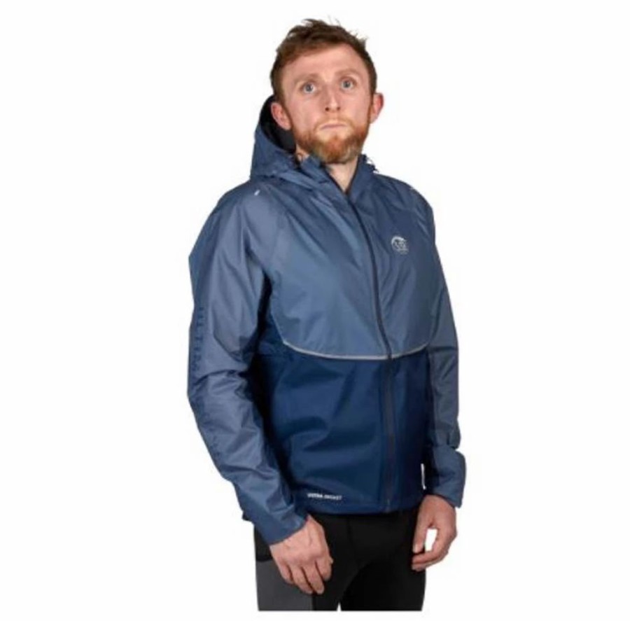 Jackets * | Ultimate Direction Ultra Mens Waterproof Running Jacket Navy Blue