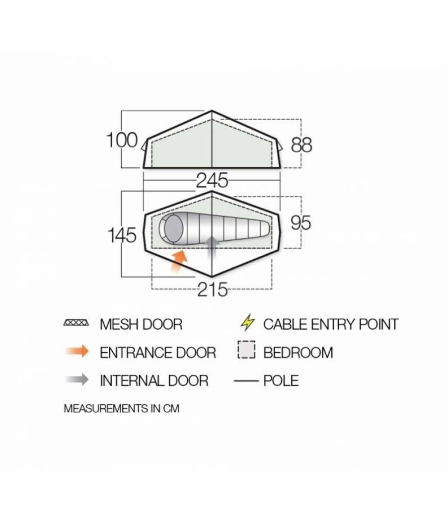 Tents * | Vango Nevis 100 1 Person Lightweight Hiking Tent