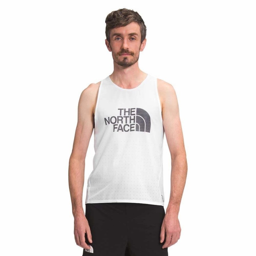 T-Shirts * | The North Face Flight Weightless Mens Running Singlet Tnf White