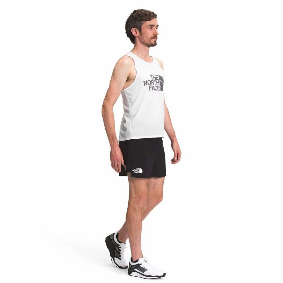 T-Shirts * | The North Face Flight Weightless Mens Running Singlet Tnf White