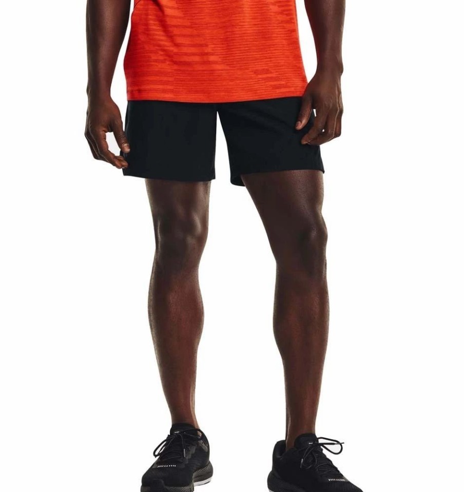 Shorts * | Under Armour Speedpocket Vent Mens Running Shorts Black/Reflective