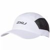 Hats * | 2Xu Light Speed Unisex Running Cap White/Black