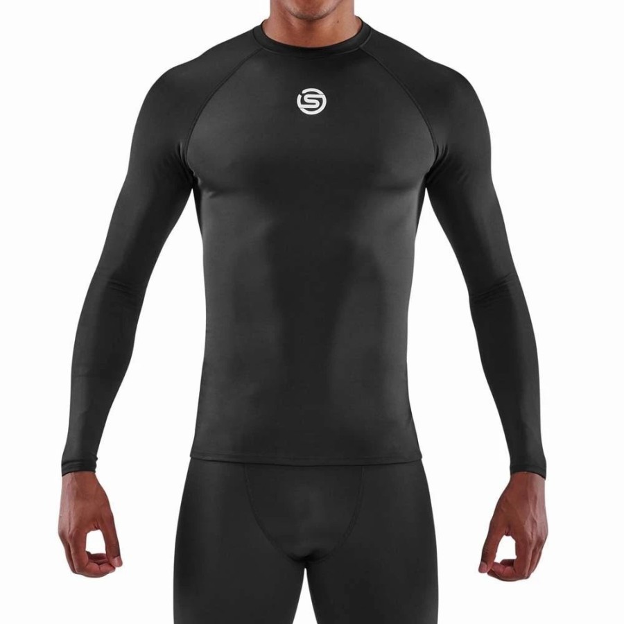 Compression * | Skins Series-1 Compression Long Sleeve Mens Top Black