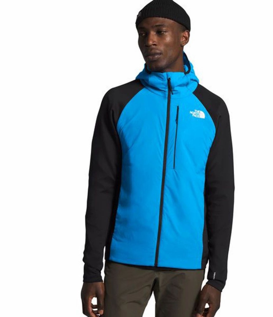 Jackets * | The North Face Ventrix Active Trail Hybrid Mens Insulated Running Hoodie Clear Lake Blue/Tnf Black