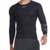 T-Shirts * | 2Xu Core Compression Mens Long Sleeve Running T-Shirt Black/Silver