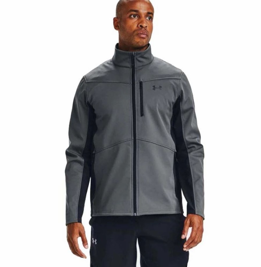 Jackets * | Under Armour Coldgear Infrared Shield Mens Performance Jacket Pitch Gray/Black