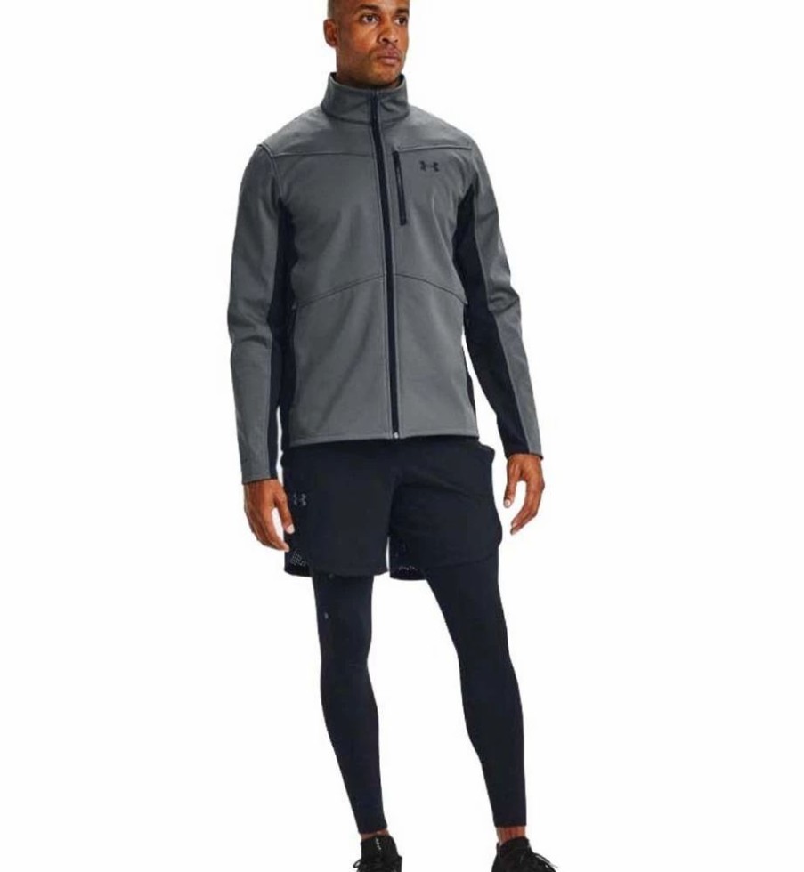 Jackets * | Under Armour Coldgear Infrared Shield Mens Performance Jacket Pitch Gray/Black