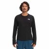 T-Shirts * | The North Face True Run L/S Mens T-Shirt Tnf Black