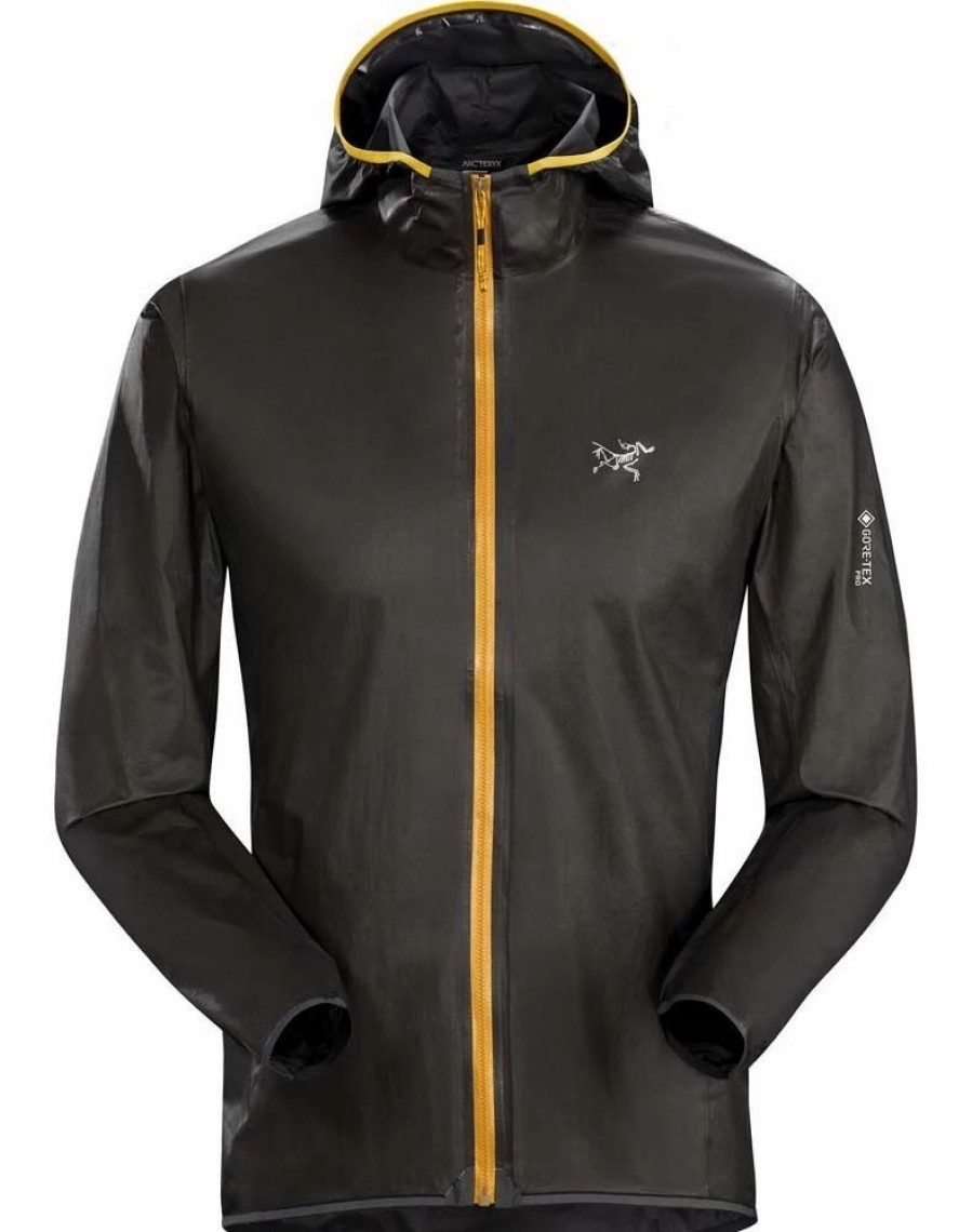 Jackets * | Arcteryx Norvan Sl Mens Trail Running Hoody Black/Photon