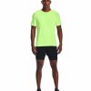 Shorts * | Under Armour Rush Run 2-In-1 Mens Running Shorts Black/Reflective