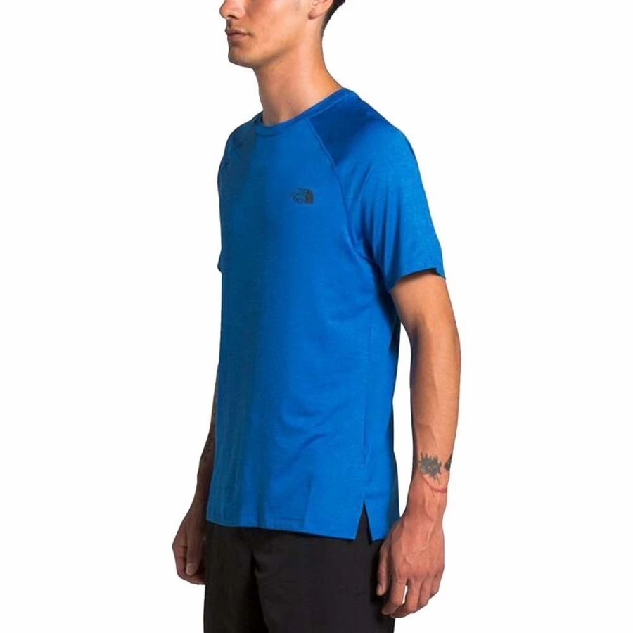 T-Shirts * | The North Face Hyperlayer Fd Ss Mens Performance T-Shirt Bomber Blue Heather