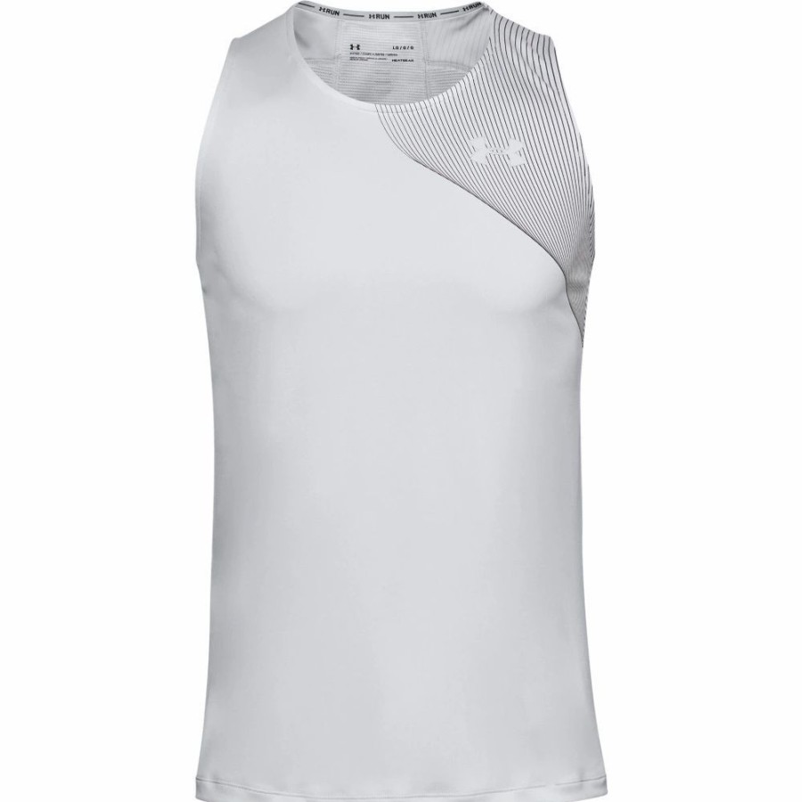 T-Shirts * | Under Armour Qualifier Iso-Chill Singlet Mens Running Singlet Black