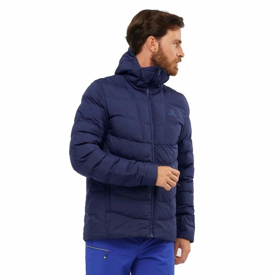 Jackets * | Salomon Sight Storm Mens Insulated Jacket Night Sky