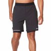 Shorts * | 2Xu Aero 2-In-1 7 Mens Running Shorts Black/Silver Reflective