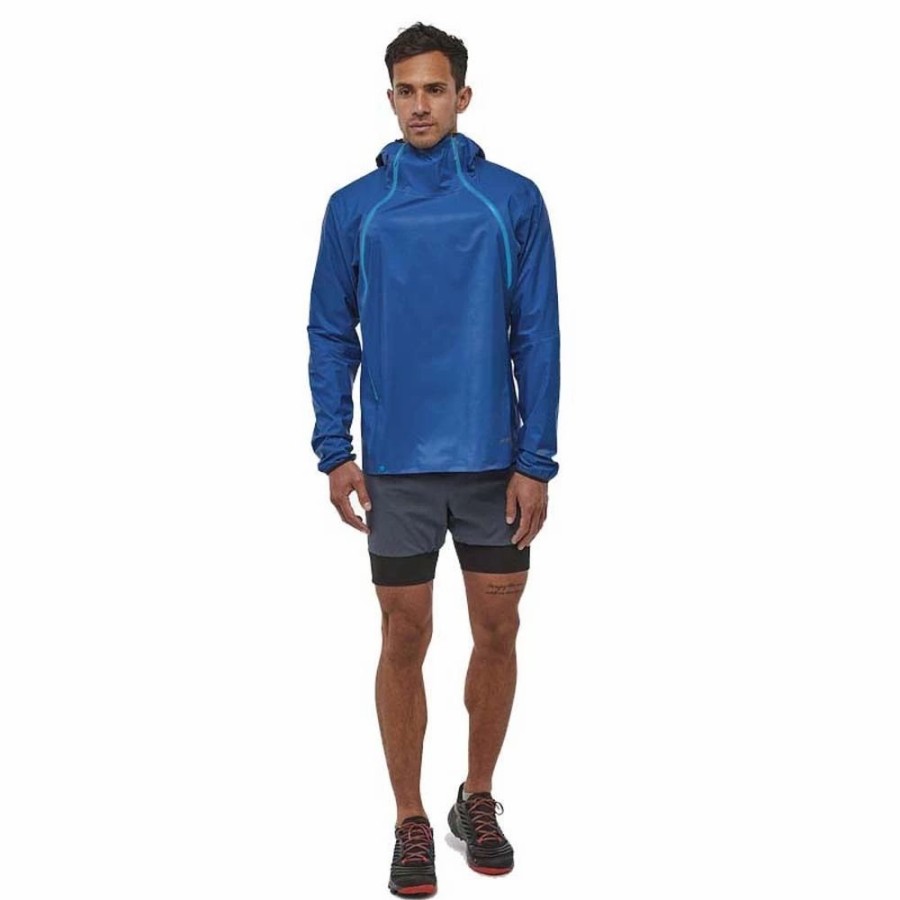 Jackets * | Patagonia Storm Racer Mens Waterproof Running Jacket Superior Blue