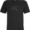 T-Shirts * | Arcteryx Cormac Logo Ss Mens Running T-Shirt Black