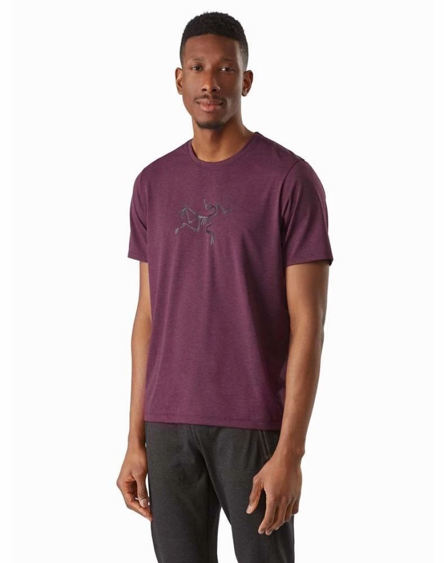 T-Shirts * | Arcteryx Cormac Logo Ss Mens Running T-Shirt Black