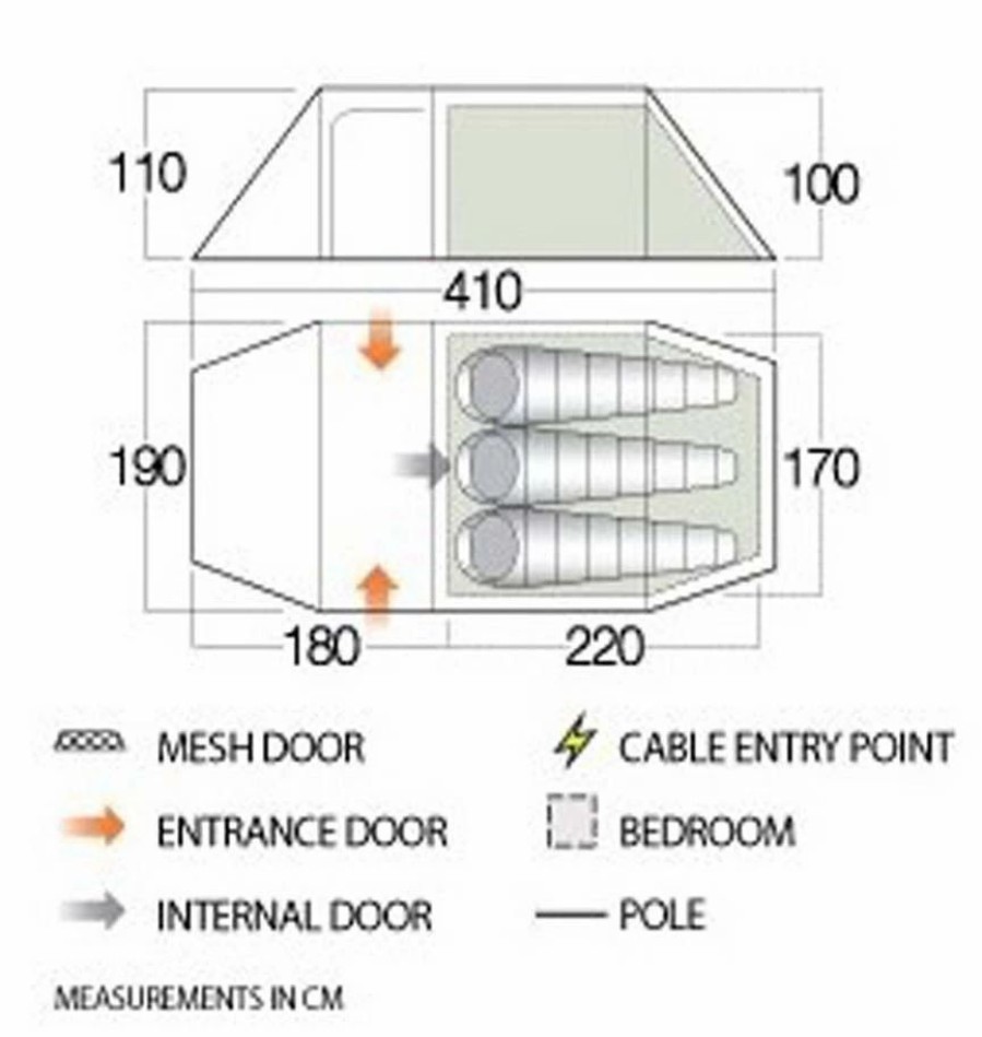 Tents * | Vango Scafell 300 + 3 Person Lightweight Backpacking Tent