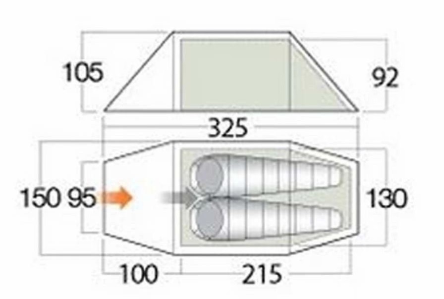 Tents * | Vango Scafell 200 2 Person Lightweight Backpacking Tent